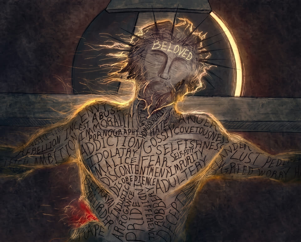 Illustrated artwork of the cross